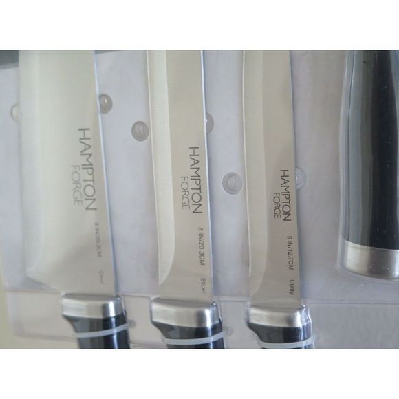 Hampton Forge Silver/Black 4 Piece Stainless Steel Cutlery Set - Picture 2 of 7